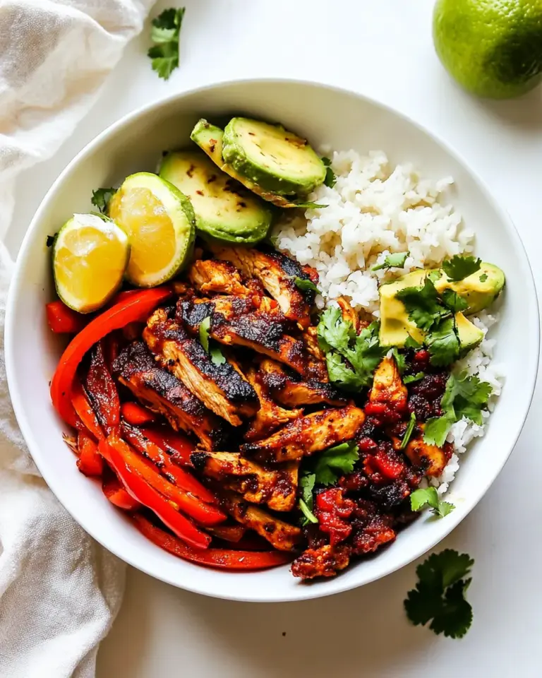 Homemade Chicken Fajita Bowl Recipe photo