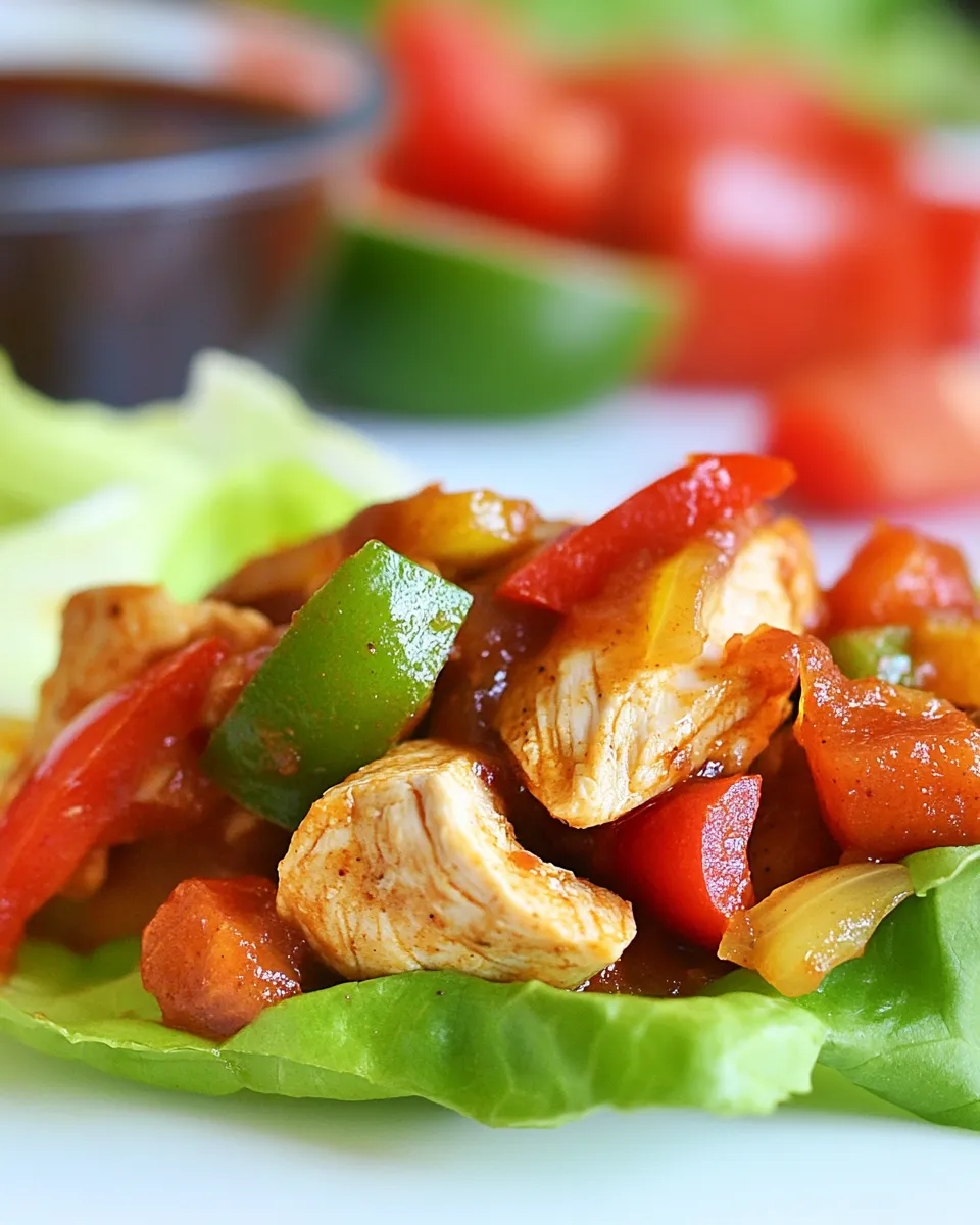 Classic Chicken Fajita Lettuce Wraps Recipe image