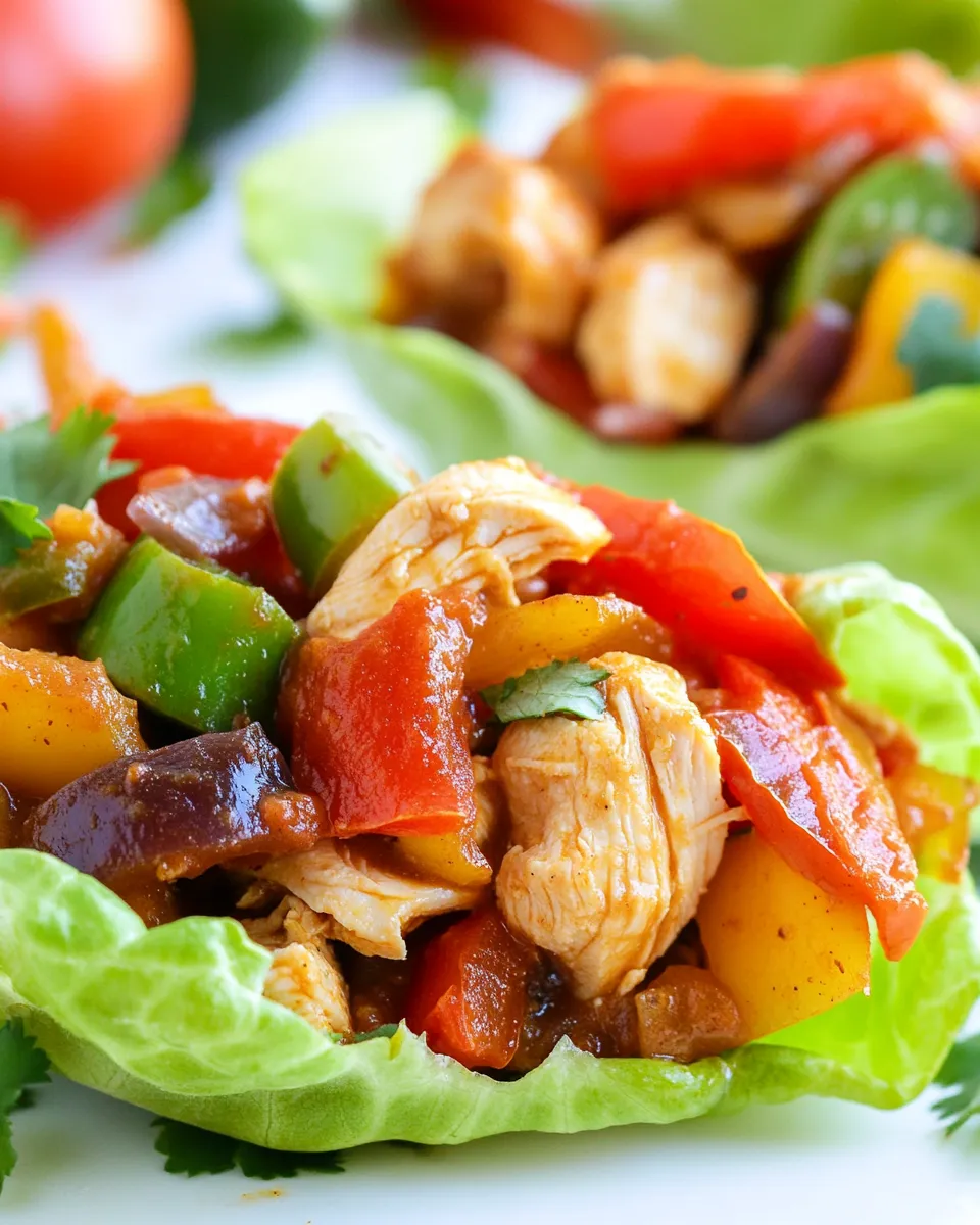 Easy Chicken Fajita Lettuce Wraps Recipe recipe photo