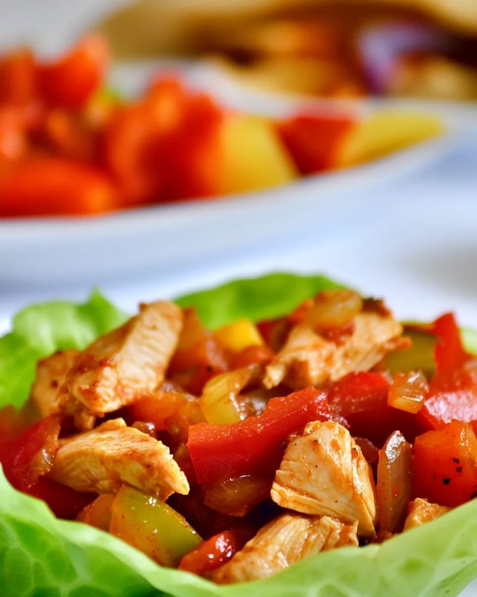 Delicious Chicken Fajita Lettuce Wraps Recipe dish photo