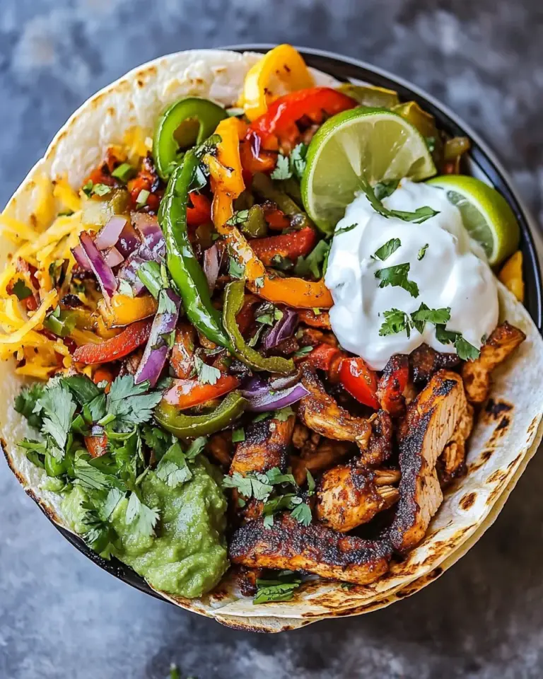 Homemade Chicken Fajita Tortilla Bowls. recipe photo