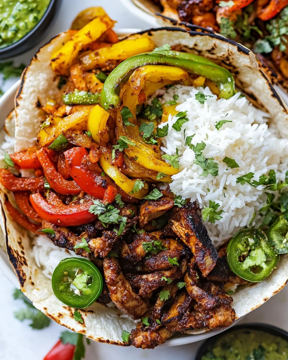 Easy Chicken Fajita Tortilla Bowls. food shot