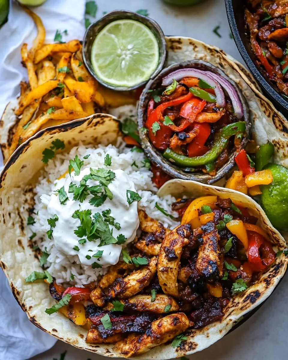 Delicious Chicken Fajita Tortilla Bowls. plate image
