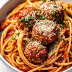 Homemade Chicken Meatballs and Spaghetti photo