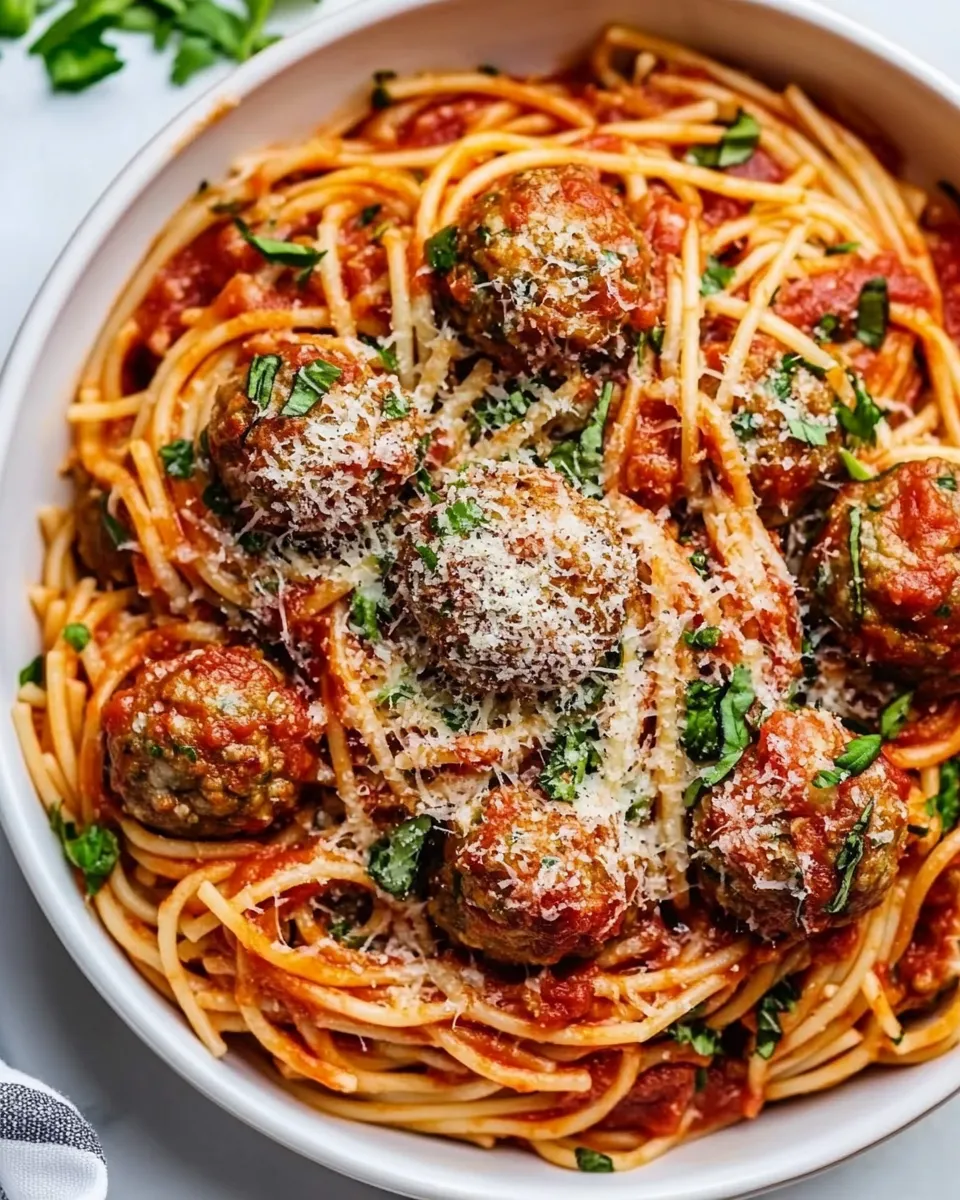 Easy Chicken Meatballs and Spaghetti recipe photo