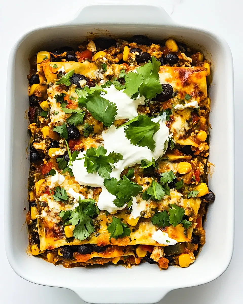 delicious Chicken Mexican Lasagna dish photo