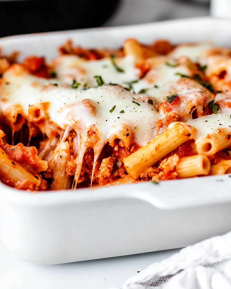 Classic Chicken Parmesan Baked Ziti image