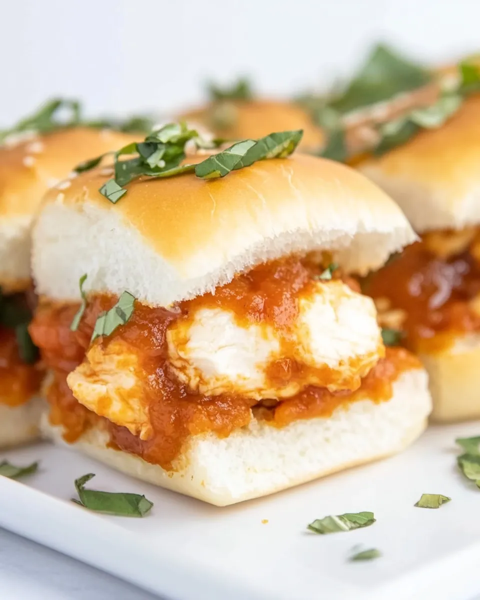 Classic Chicken Parmesan Sliders recipe image
