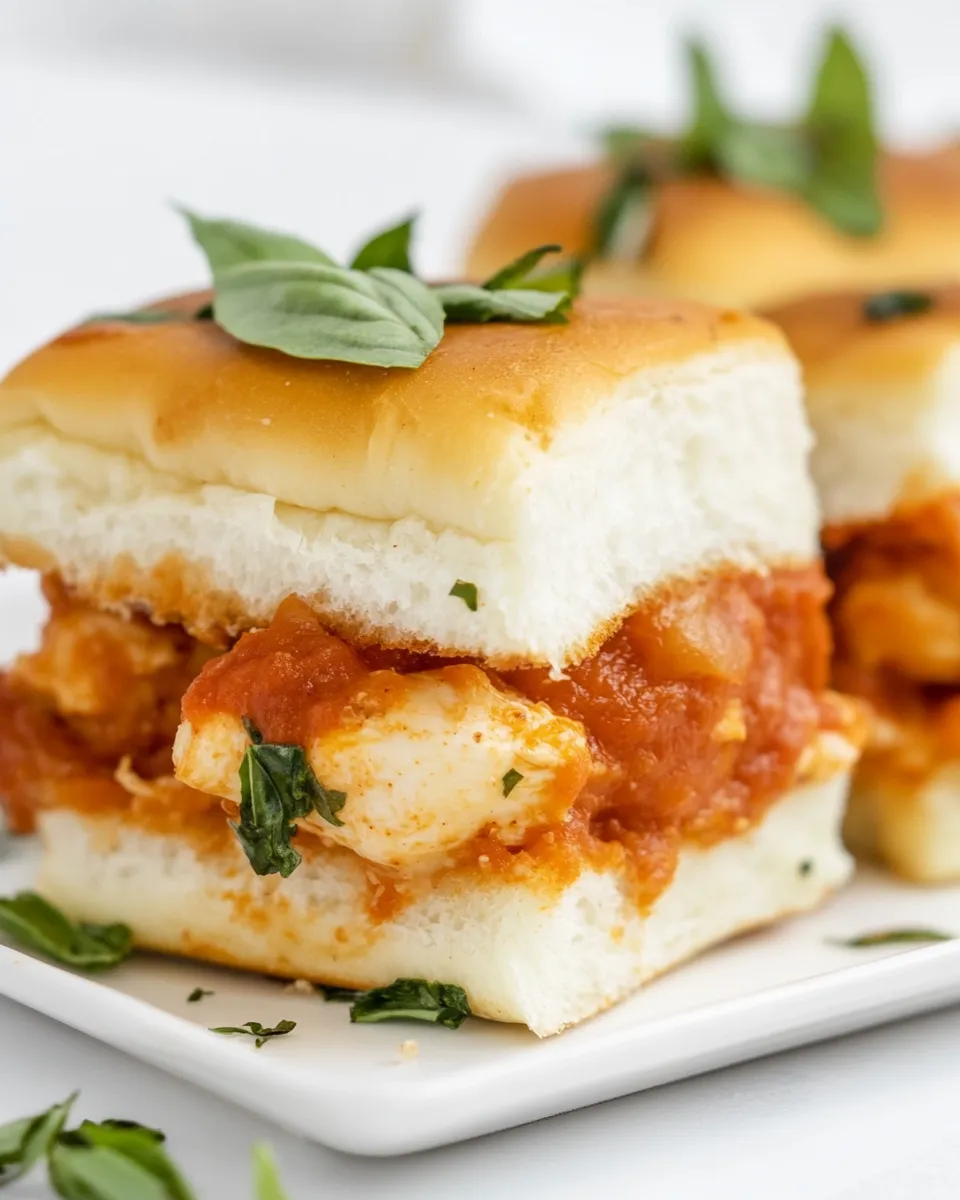 Easy Chicken Parmesan Sliders dish photo