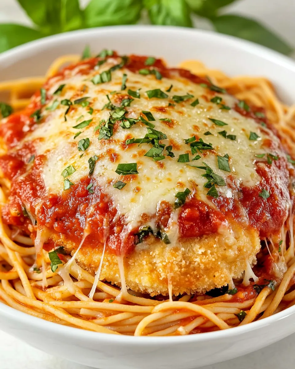 Classic Chicken Parmesan and Spaghetti Marinara image