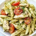 Homemade Chicken Pesto Pasta Salad photo