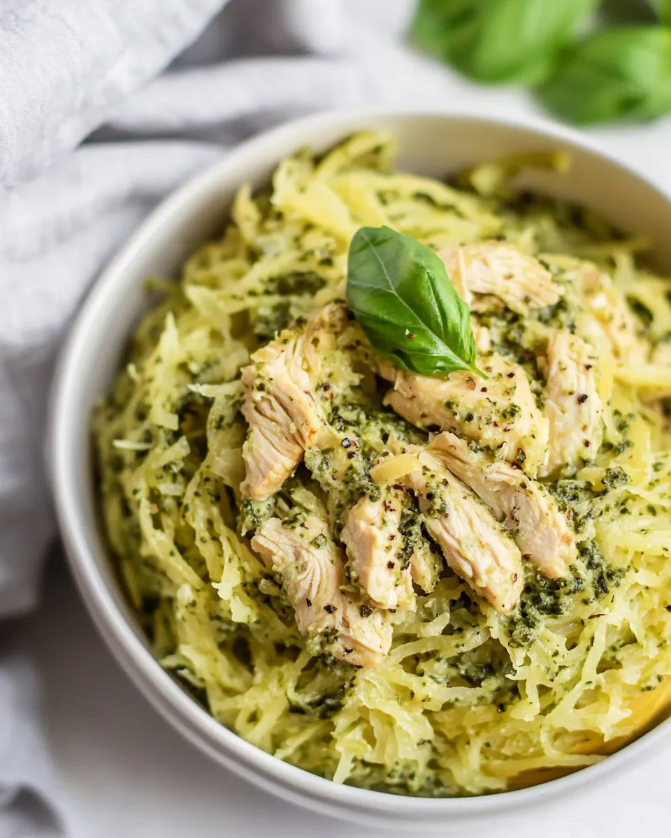Easy Chicken Pesto Spaghetti Squash (Paleo, Keto, Whole30) picture