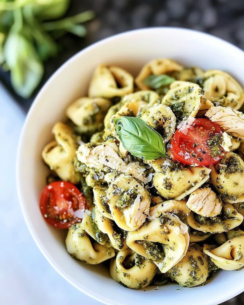 Homemade Chicken Pesto Tortellini photo