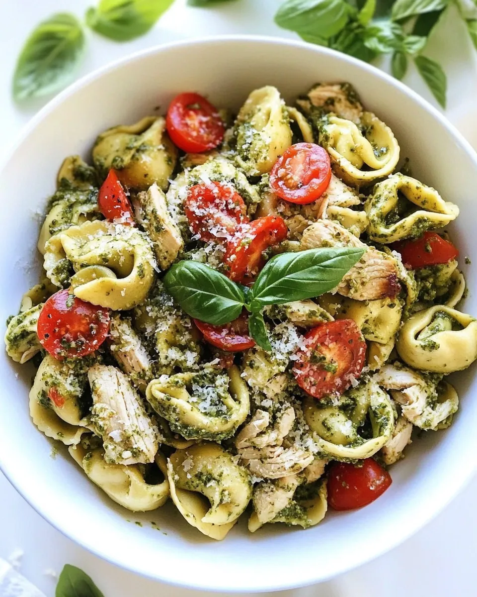 Easy Chicken Pesto Tortellini recipe photo