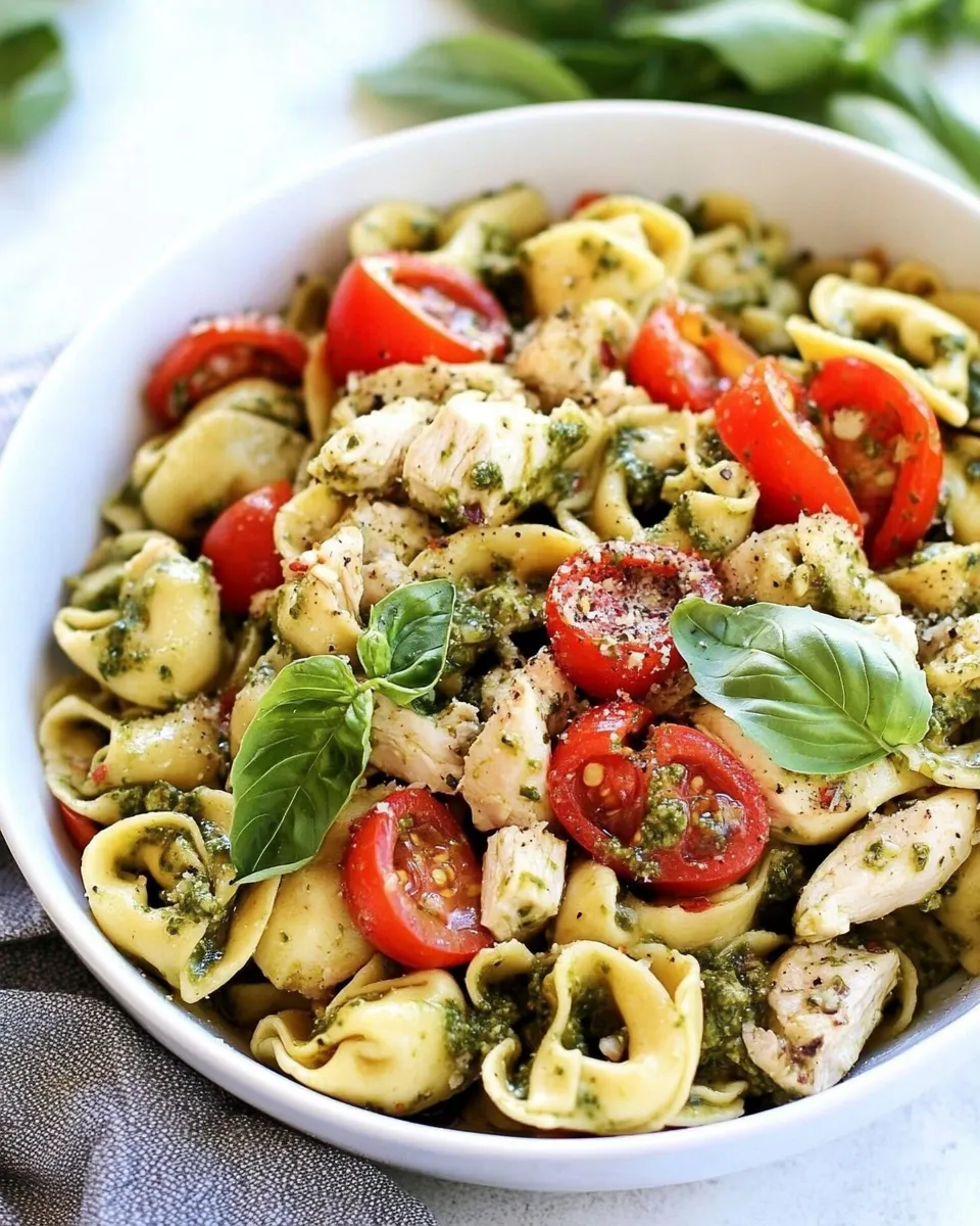 Delicious Chicken Pesto Tortellini dish photo