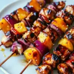 Homemade Chicken Pineapple Kabobs with Teriyaki Sauce recipe photo