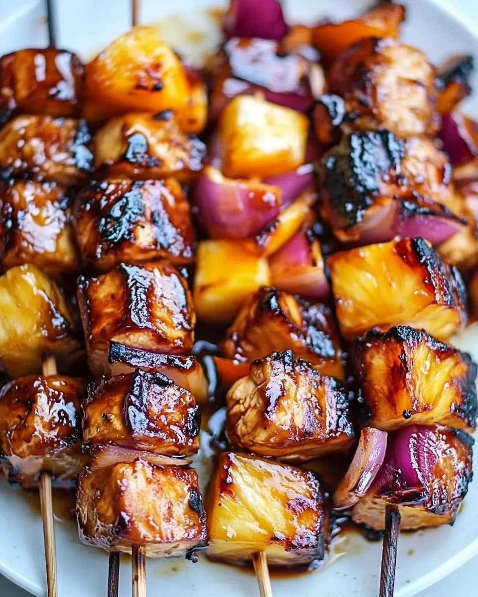 Classic Chicken Pineapple Kabobs with Teriyaki Sauce dish photo