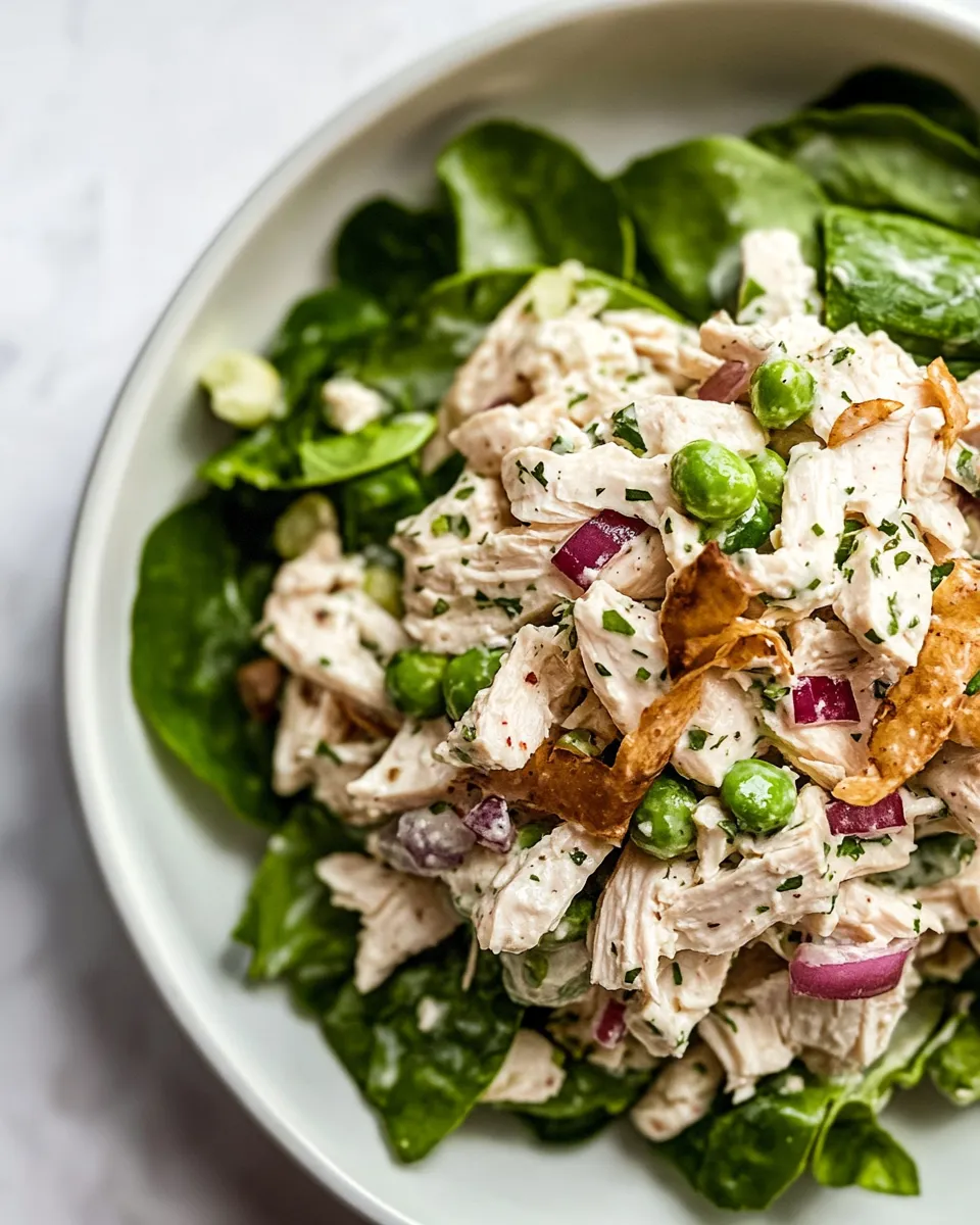 Delicious Chicken Salad food shot