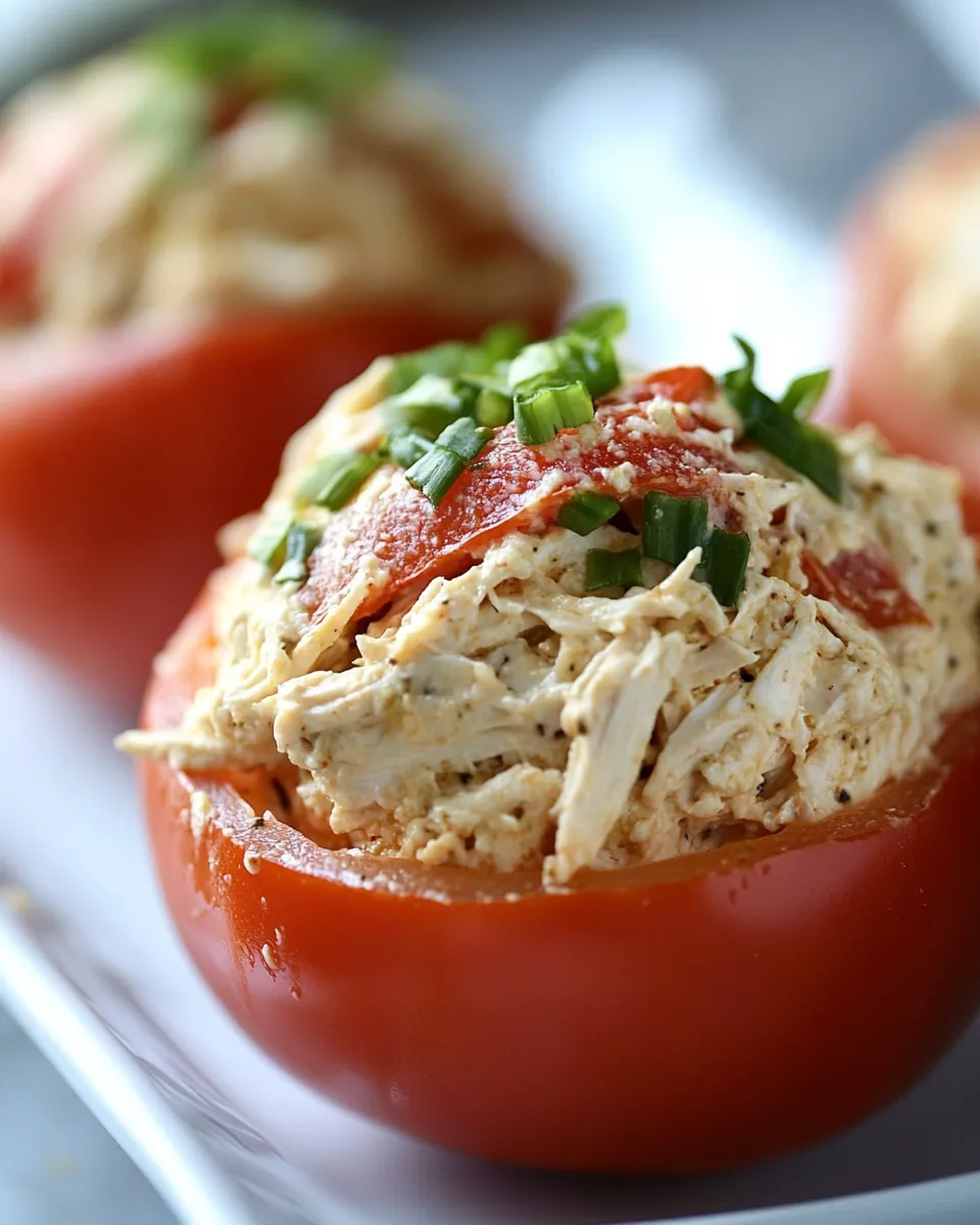 Delicious Chicken Salad Stuffed Tomatoes Recipe dish photo