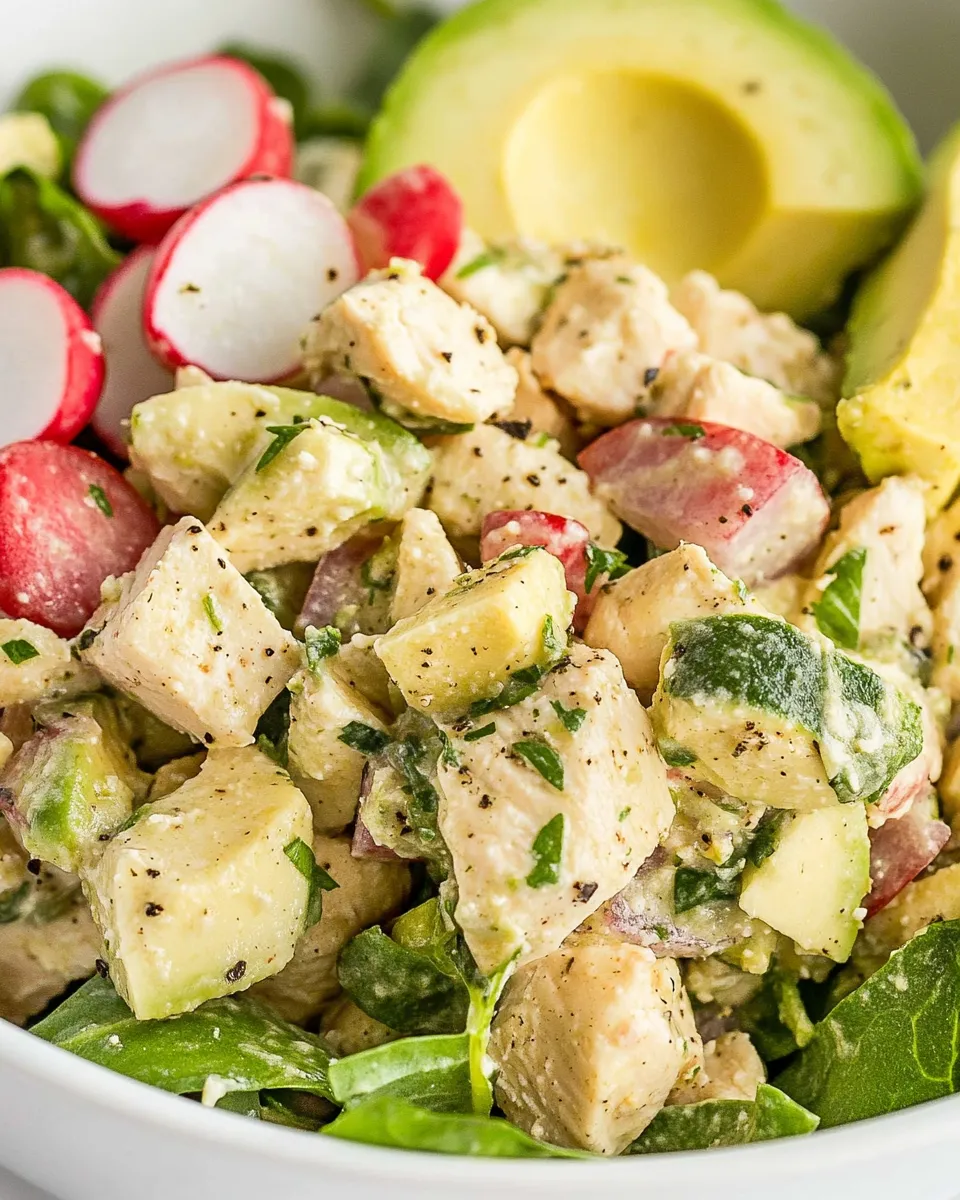 Homemade Chicken Salad with Avocado, Radishes, and Lime recipe photo