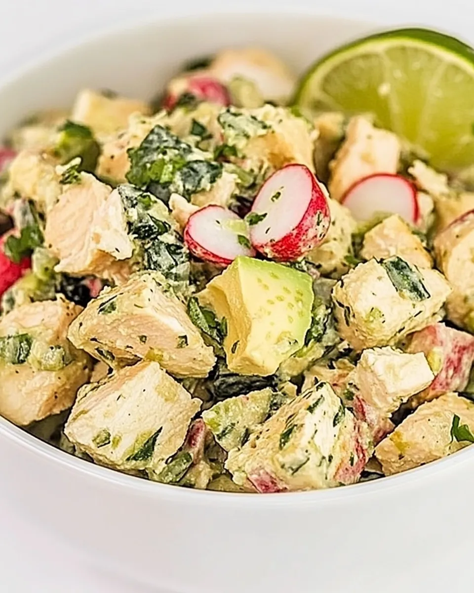 Classic Chicken Salad with Avocado, Radishes, and Lime dish photo
