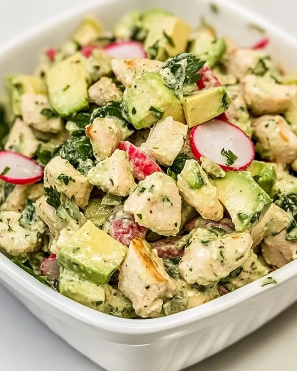 Delicious Chicken Salad with Avocado, Radishes, and Lime picture