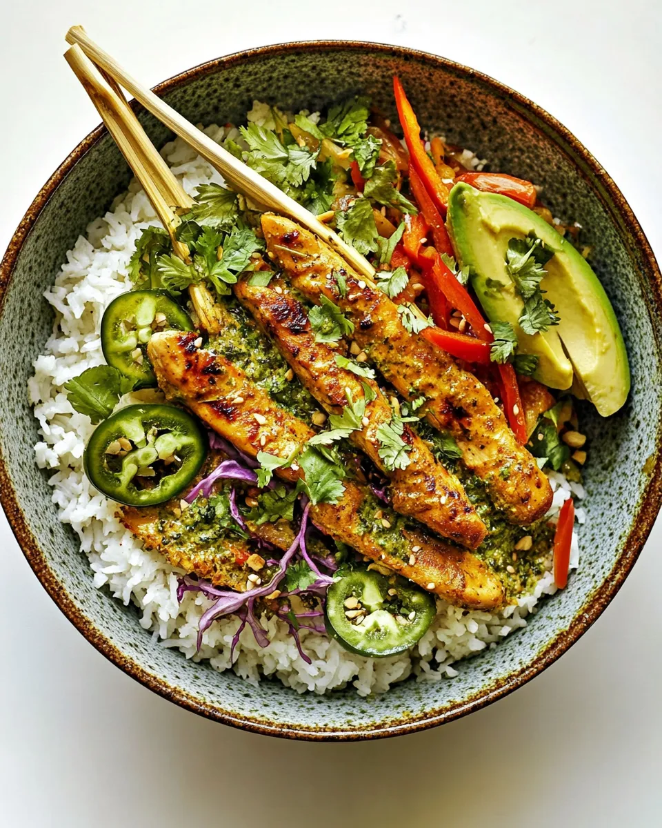 Homemade Chicken Satay Bowl photo
