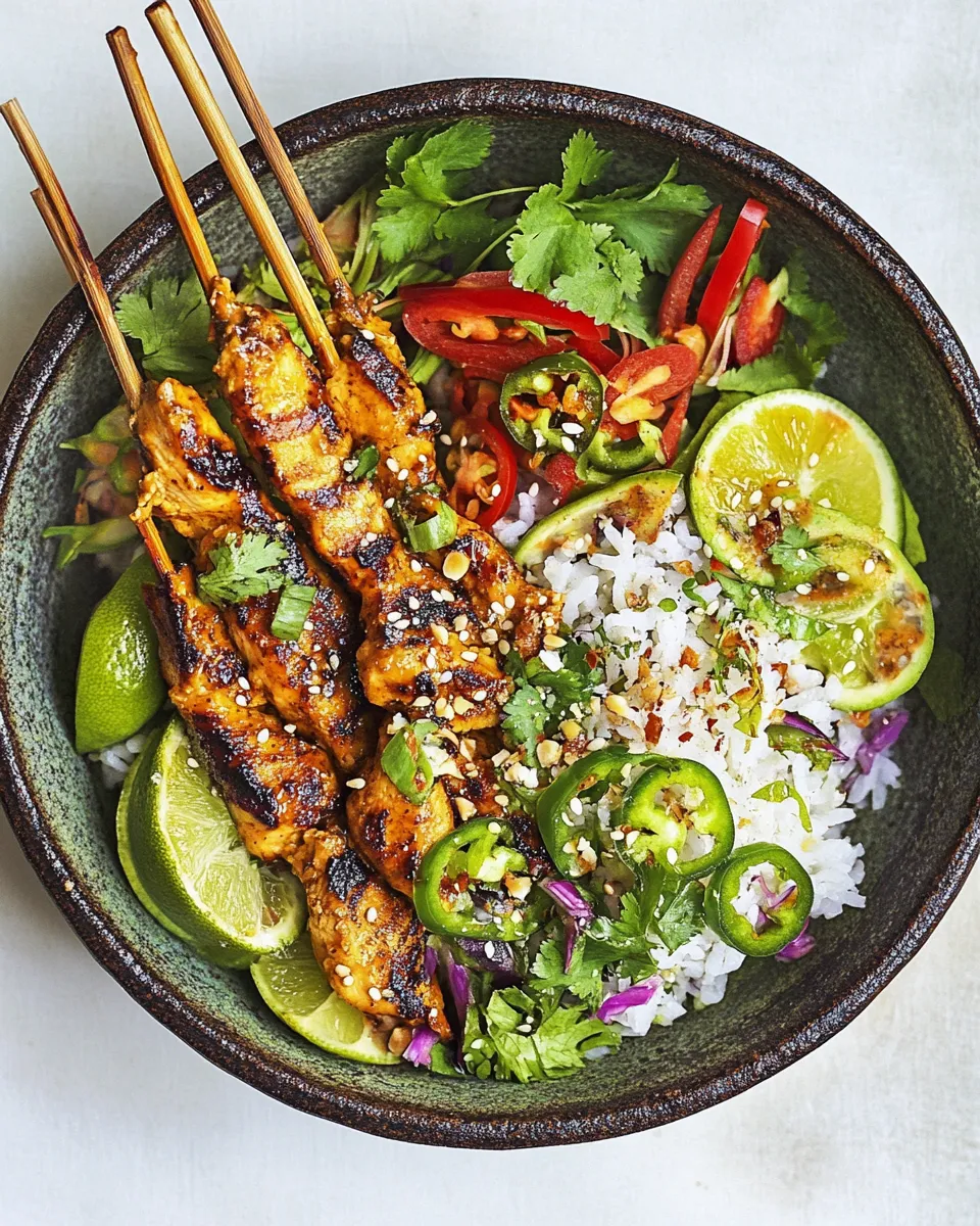 Classic Chicken Satay Bowl recipe image