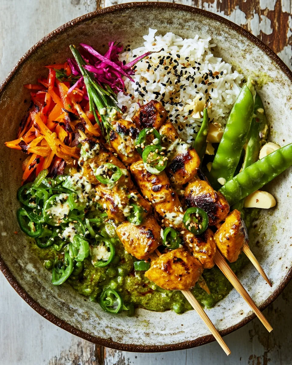 Easy Chicken Satay Bowl dish photo