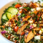 Homemade Chicken Shawarma Tabbouleh Salad photo