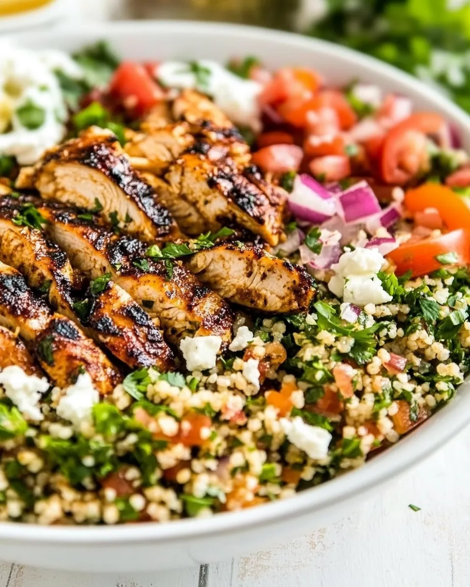 Easy Chicken Shawarma Tabbouleh Salad recipe photo