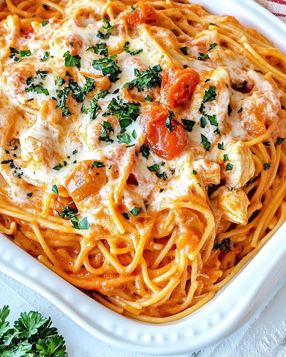 Classic Chicken Spaghetti Recipe with Rotel Tomatoes image