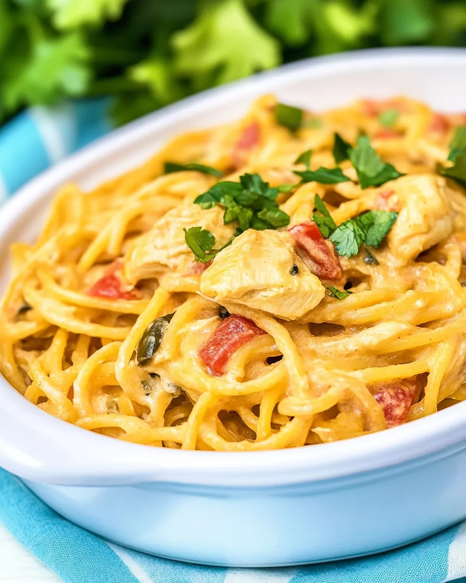 Homemade Chicken Spaghetti With Rotel photo
