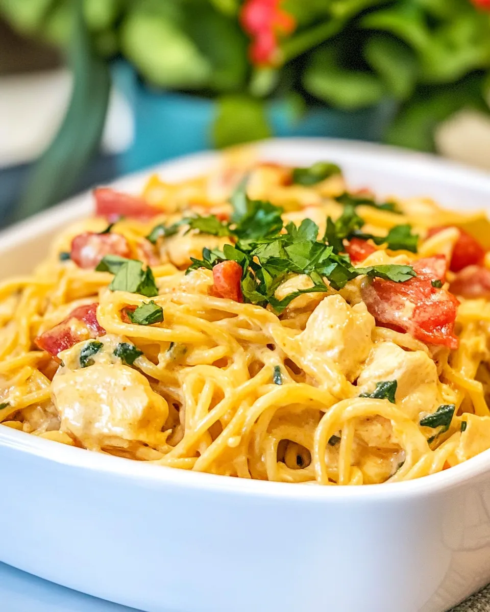 Delicious Chicken Spaghetti With Rotel dish photo