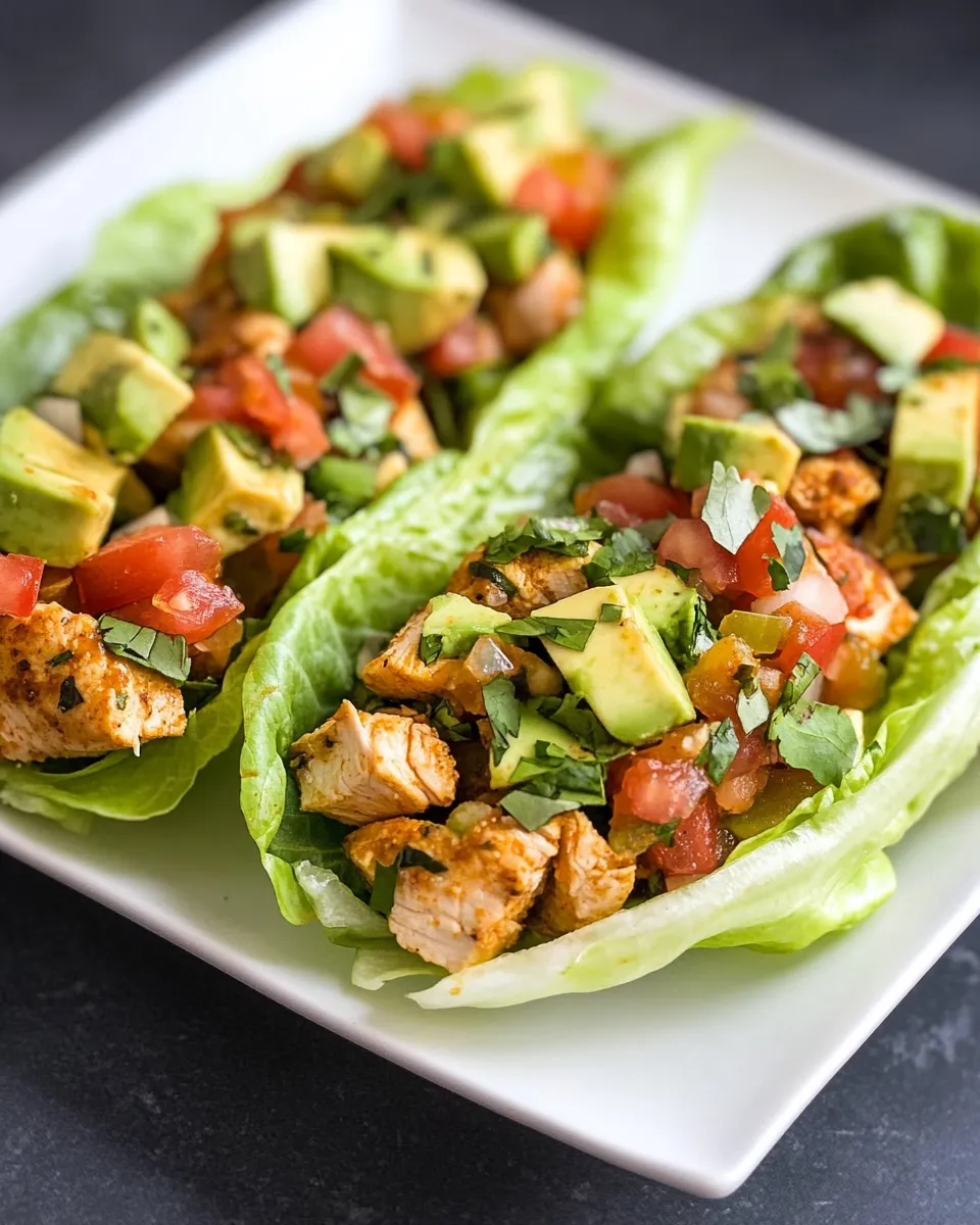 Classic Chicken Taco Lettuce Wraps (Low-Carb , Paleo, Keto) image