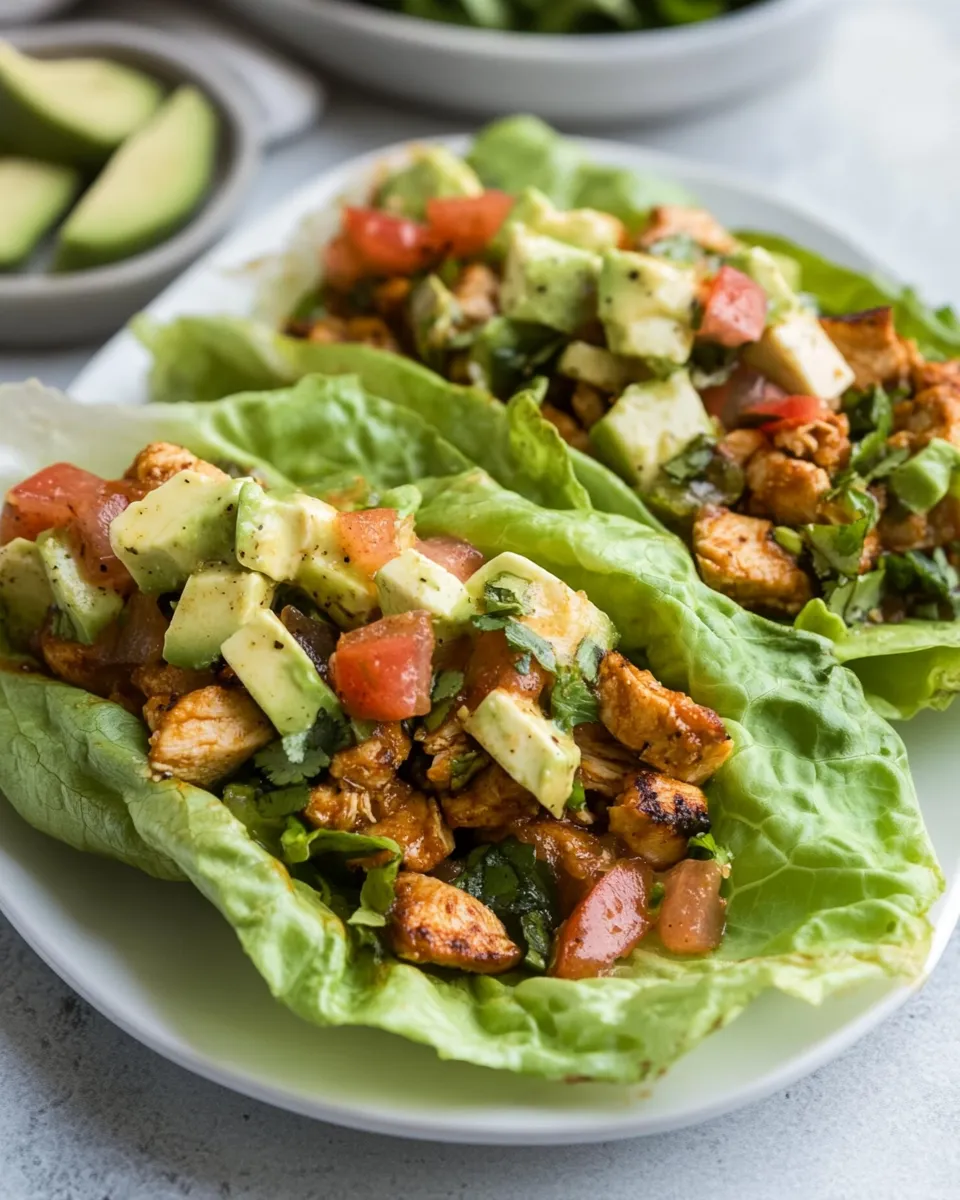 Easy Chicken Taco Lettuce Wraps (Low-Carb , Paleo, Keto) recipe photo