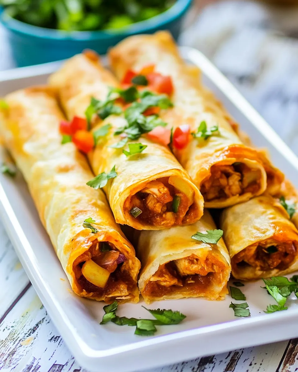 Easy Chicken Taco Taquitos recipe photo