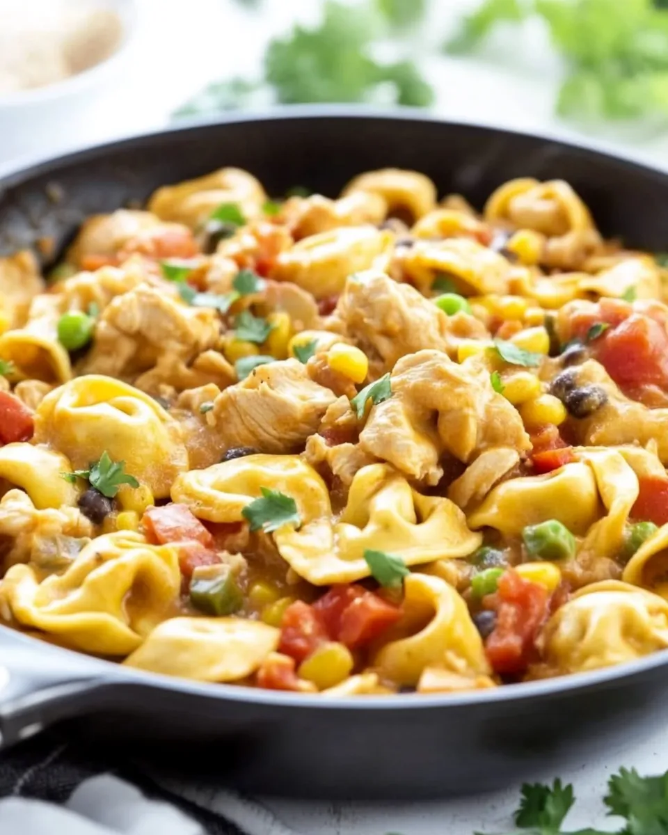Homemade Chicken Taco Tortellini Skillet photo