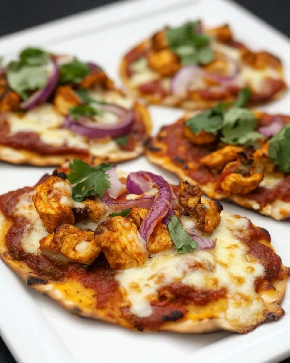 Homemade Chicken Tikka Pizzas photo