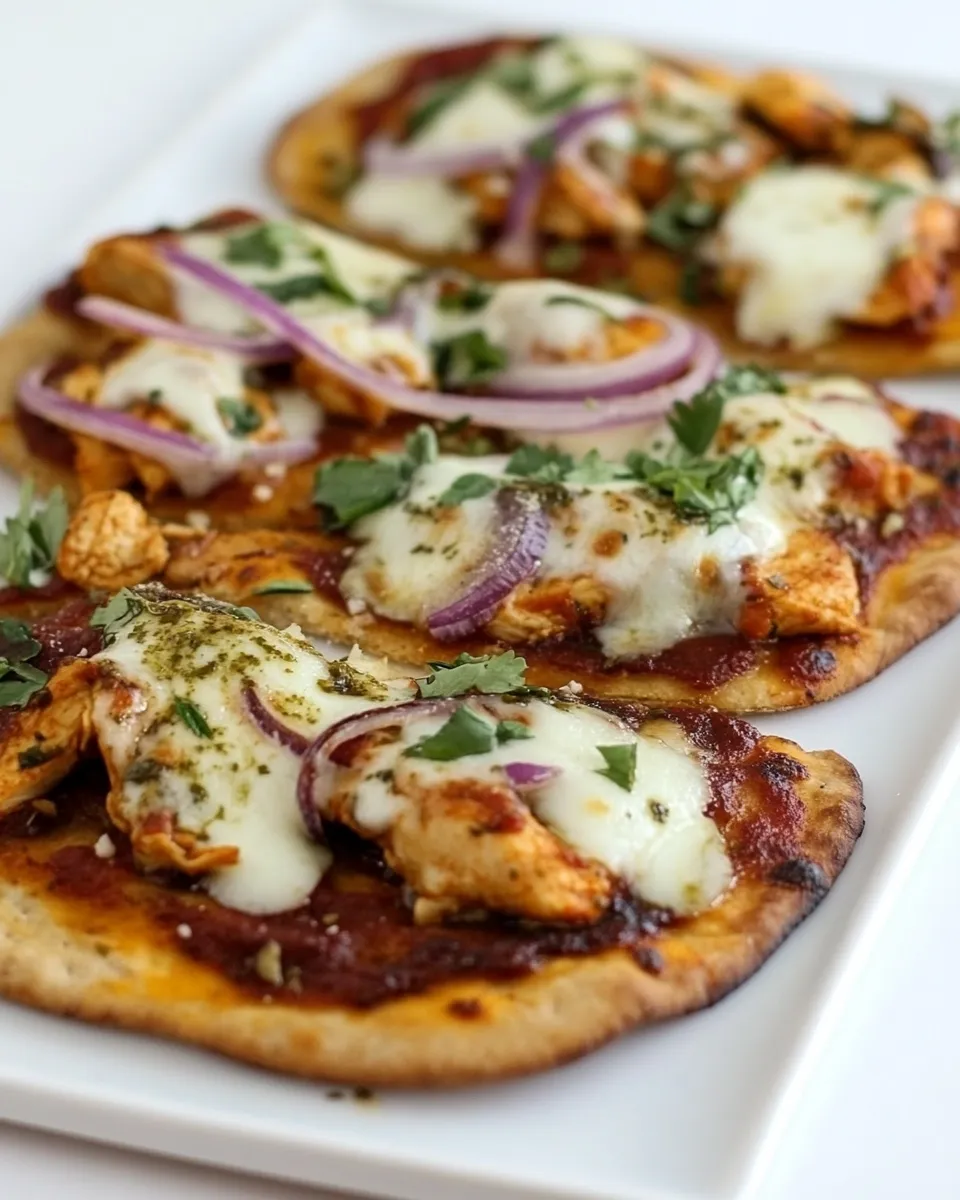 Easy Chicken Tikka Pizzas recipe photo