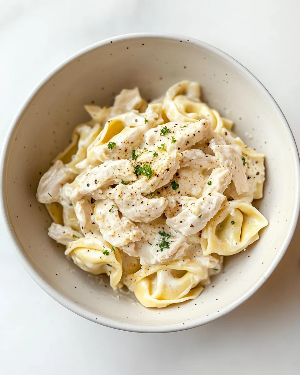 Homemade Chicken Tortellini Alfredo photo