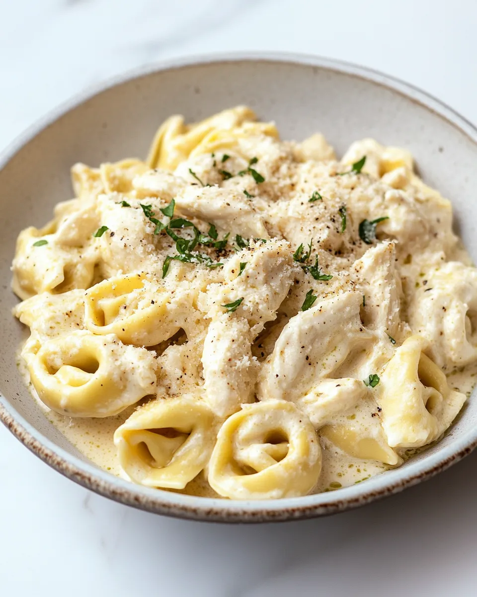 Classic Chicken Tortellini Alfredo image
