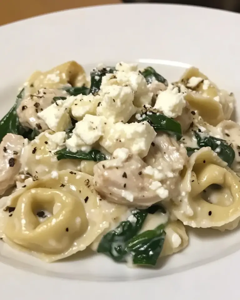 Homemade Chicken Tortellini with Feta Cream Sauce photo
