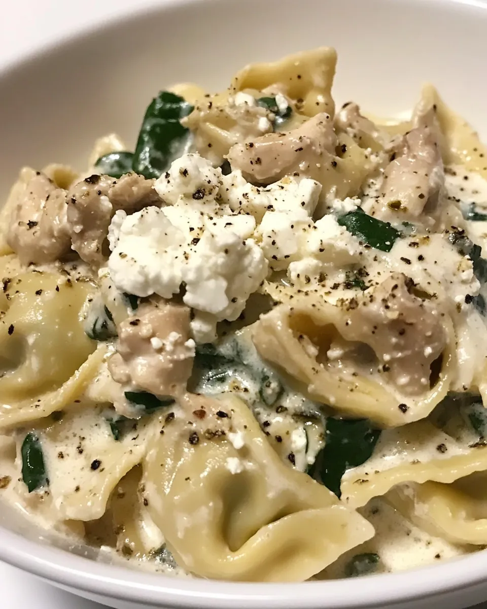Classic Chicken Tortellini with Feta Cream Sauce image