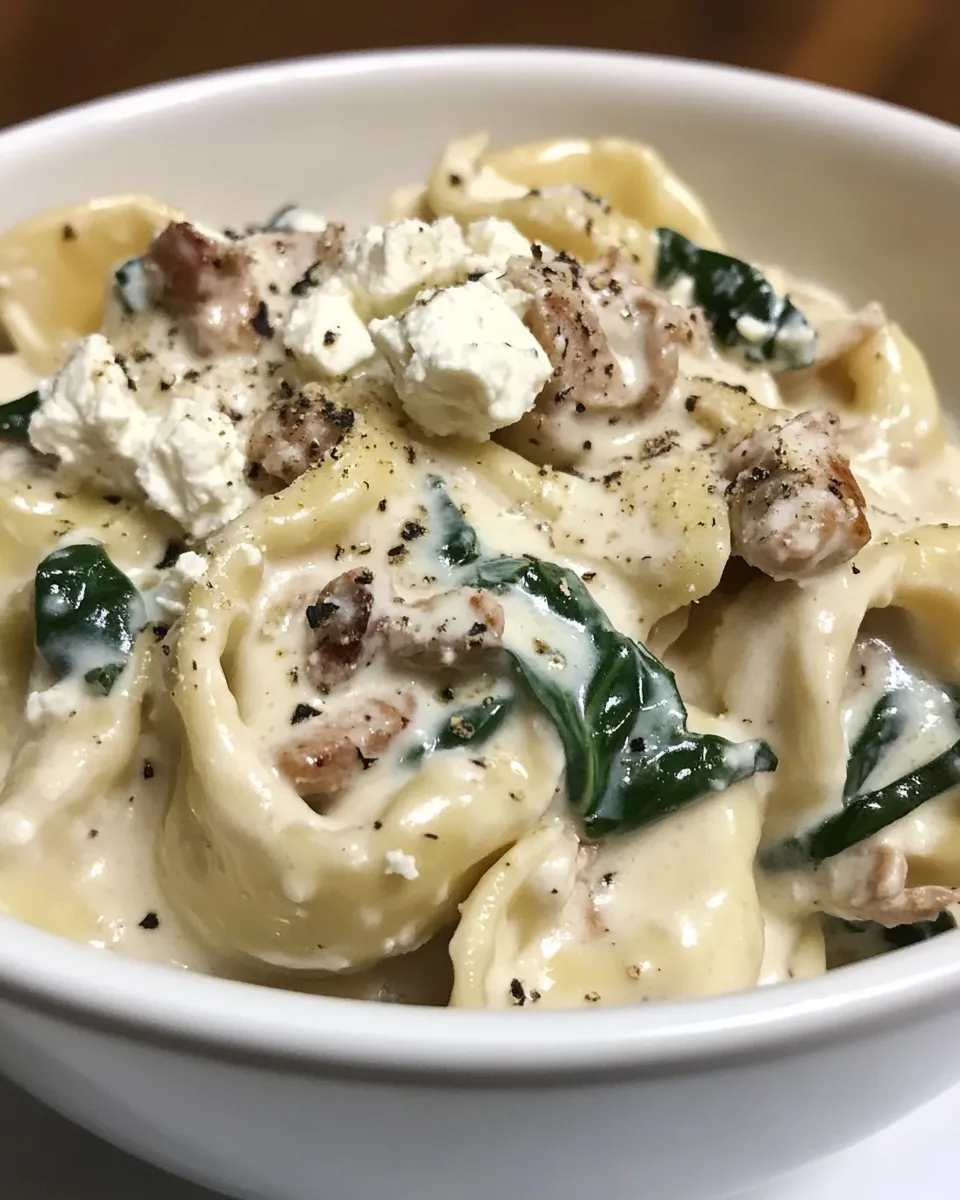 Delicious Chicken Tortellini with Feta Cream Sauce dish photo