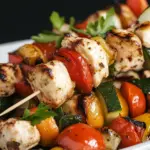 Homemade Chicken Veggie Kebobs photo