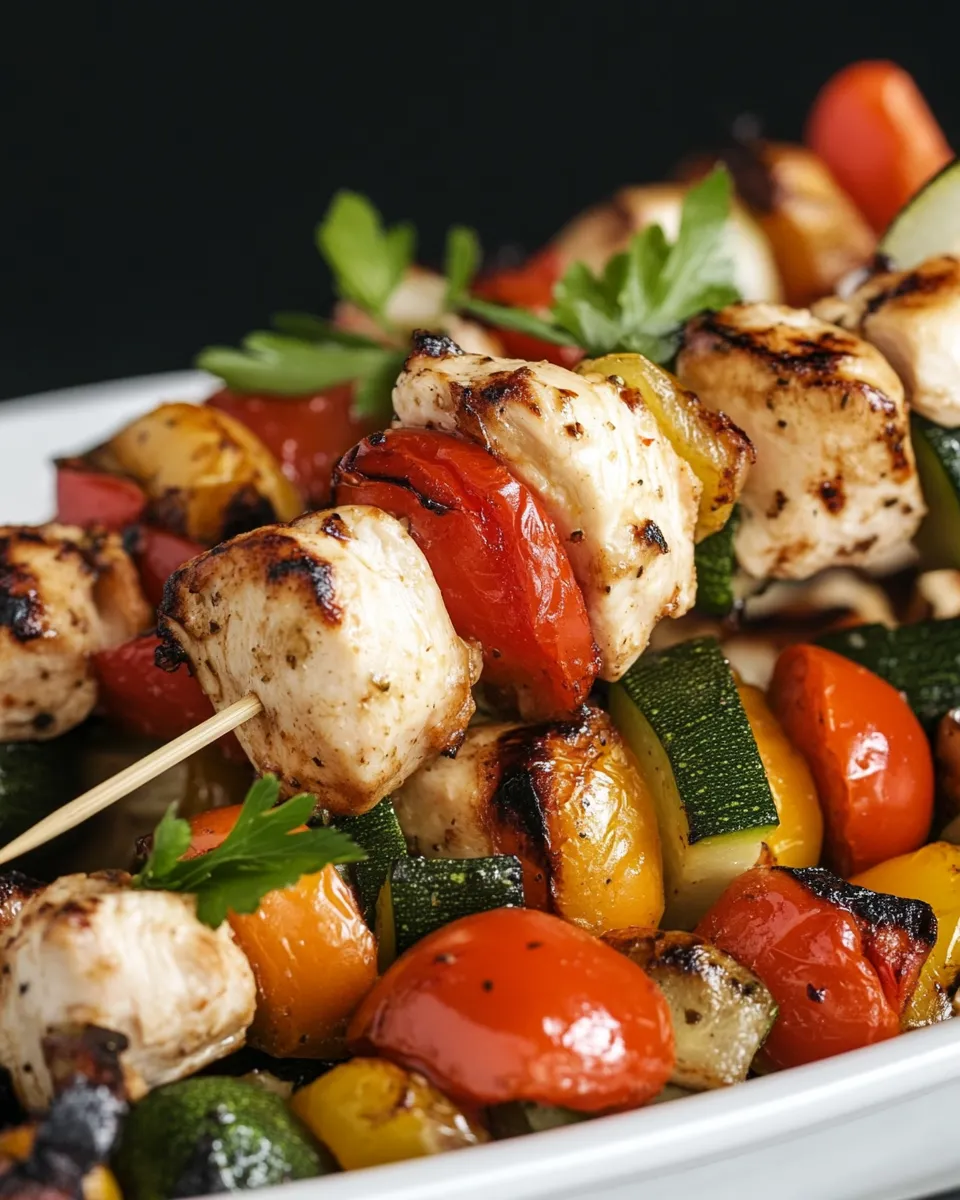 Homemade Chicken Veggie Kebobs photo