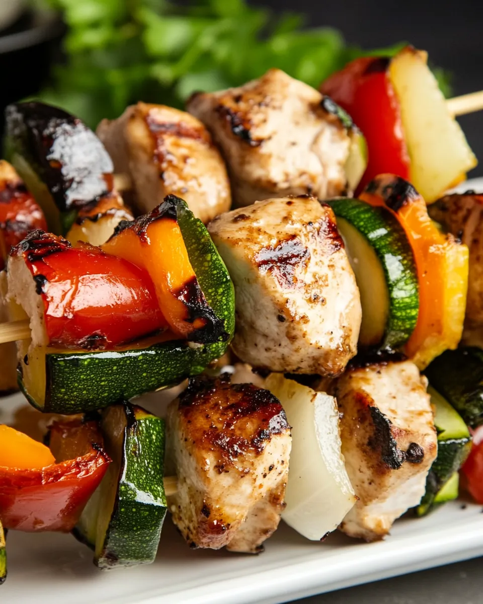 Delicious Chicken Veggie Kebobs dish photo