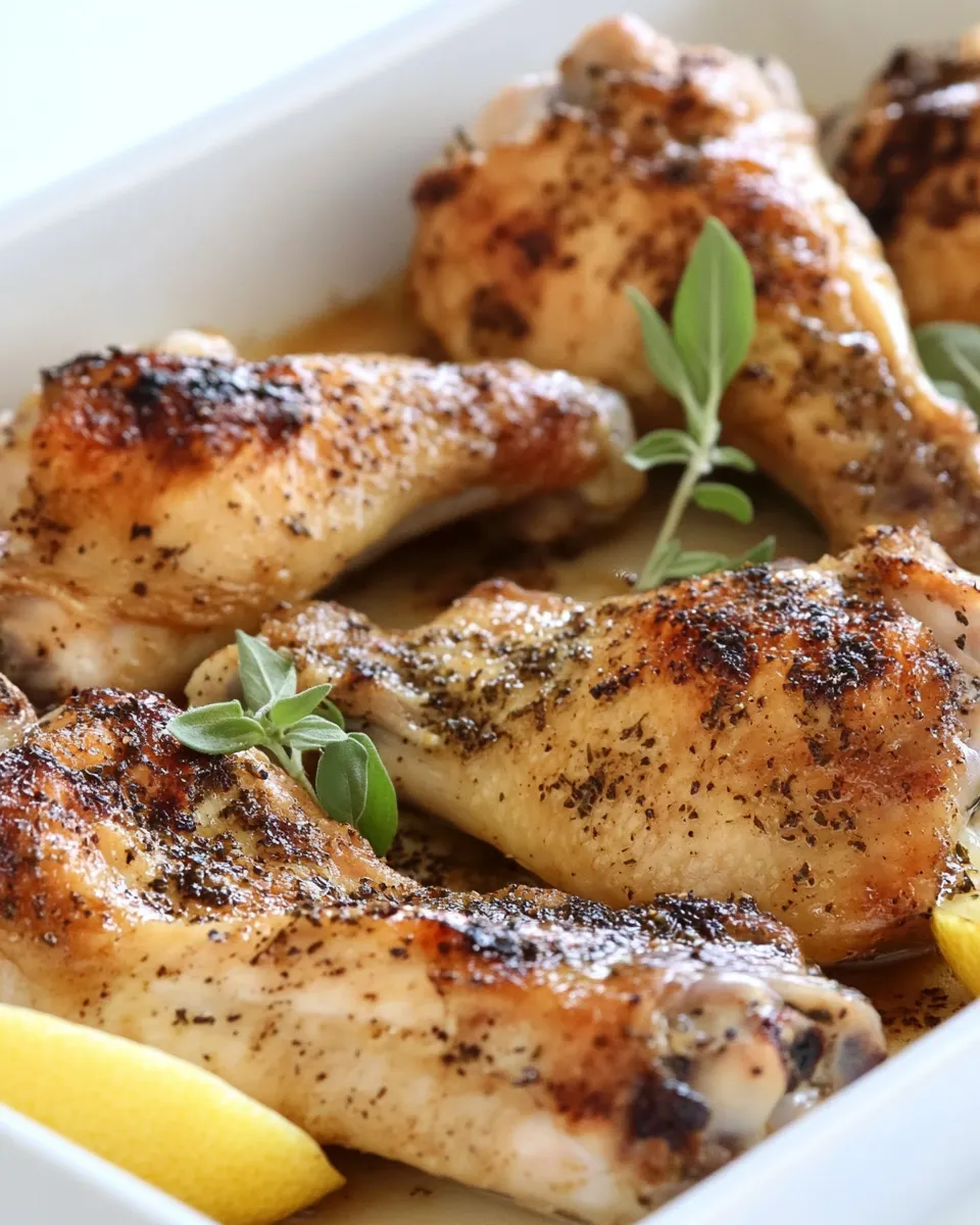 Easy Chicken Wings with Lemon and Oregano food shot