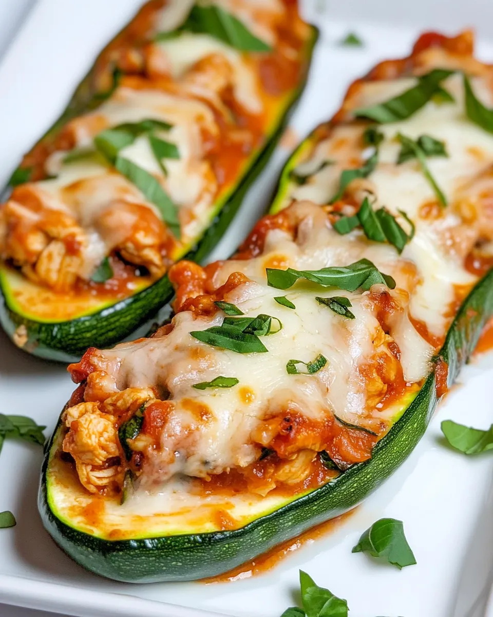 Classic Chicken Zucchini Boats dish photo